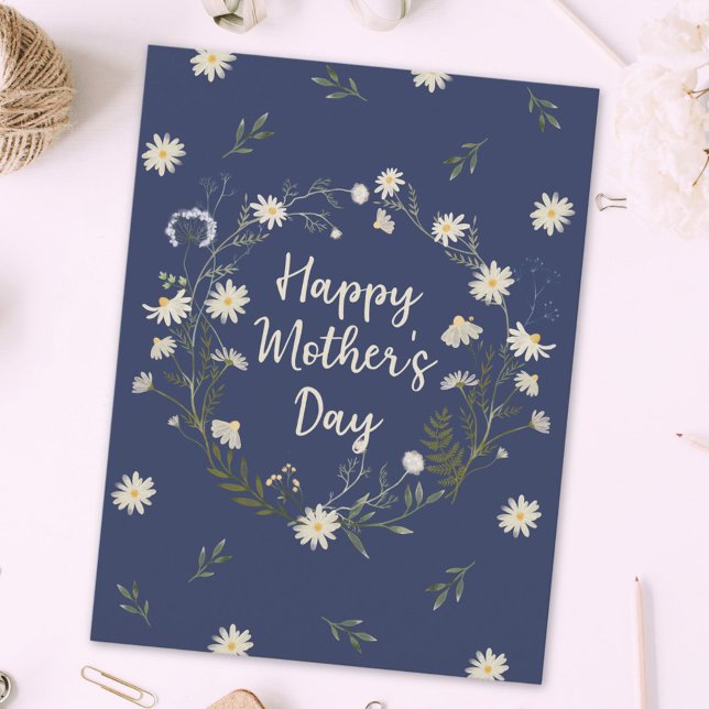 Cartes Pour Fêtes Annuelles Bonne Fête des mères Fleur blanche (Close up)