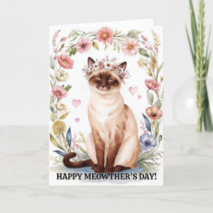 Cartes Pour Fêtes Annuelles Bonne fête des mères mignonne Chat Vintage