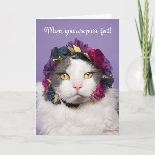 Cartes Pour Fêtes Annuelles Bonne fête des mères pour maman mignonne chat en f