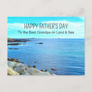 Cartes Pour Fêtes Annuelles Bonne Fête des pères Blue Ocean Photo Azure Sky