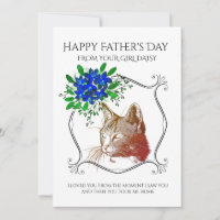 Bonne Fête des pères Du Chat Photo Personnalisée