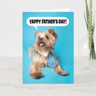 Cartes Pour Fêtes Annuelles Bonne Fête des pères Yappy Yorkie Chien Humour