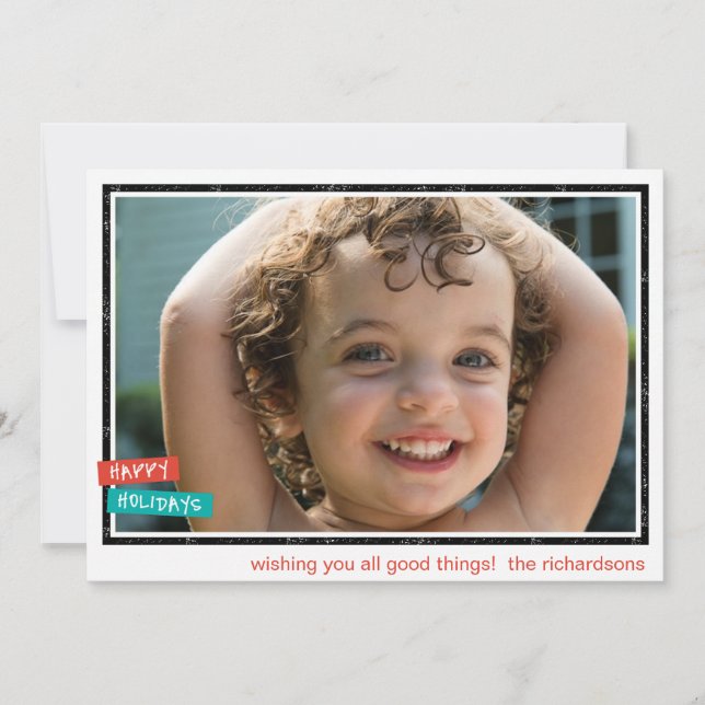 Cartes Pour Fêtes Annuelles Bonne frontière de vacances (Devant)