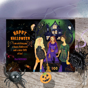 Cartes Pour Fêtes Annuelles Bonne Halloween meilleures sorcières