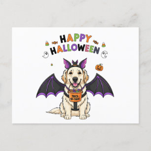 Cartes Pour Fêtes Annuelles Bonne Halloween mignonne chat chauve-souris chien