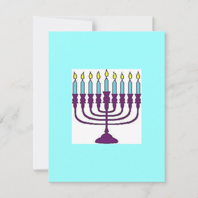 Cartes Pour Fêtes Annuelles Bonne Hanoukka (Devant)