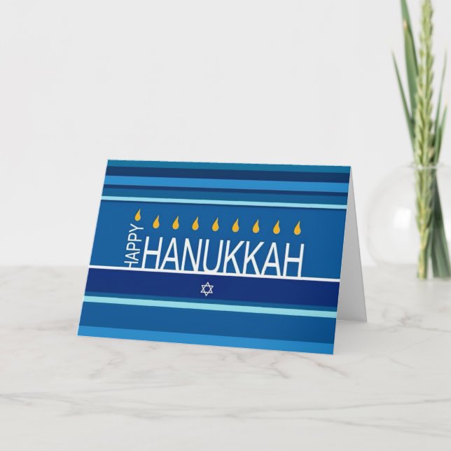 Cartes Pour Fêtes Annuelles Bonne Hanoukka (Devant)