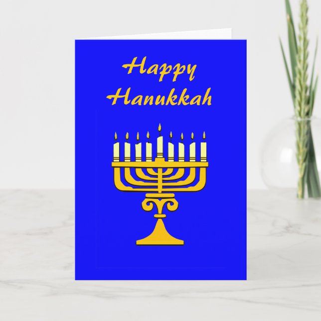 Cartes Pour Fêtes Annuelles Bonne Hanoukka (Devant)