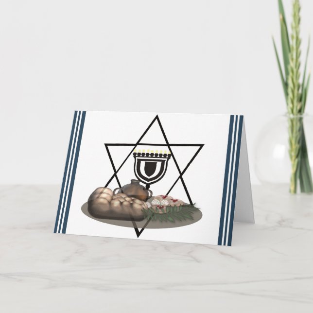 Cartes Pour Fêtes Annuelles Bonne Hanoukka (Devant)