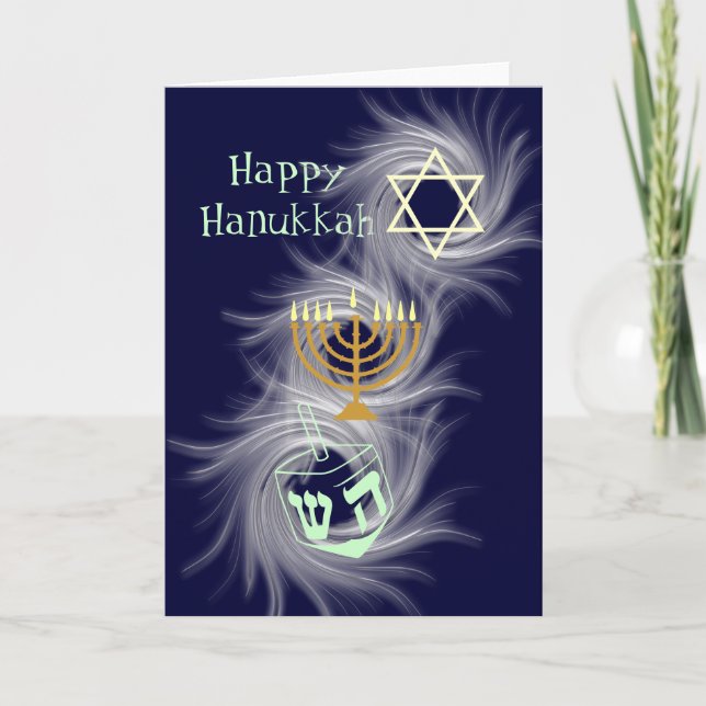 Cartes Pour Fêtes Annuelles Bonne Hanoukka (Devant)