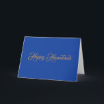 Cartes Pour Fêtes Annuelles Bonne Hanoukka<br><div class="desc">Carte Hanoukka avec script sophistiqué</div>