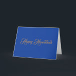 Cartes Pour Fêtes Annuelles Bonne Hanoukka<br><div class="desc">Carte Hanoukka avec script sophistiqué</div>