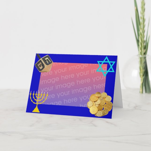 Cartes Pour Fêtes Annuelles Bonne Hanoukka (Devant)