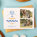 Cartes Pour Fêtes Annuelles "Bonne Hanoukka"<br><div class="desc">Galerie photo Festive 2 Cartes Happy Hanoukka.</div>