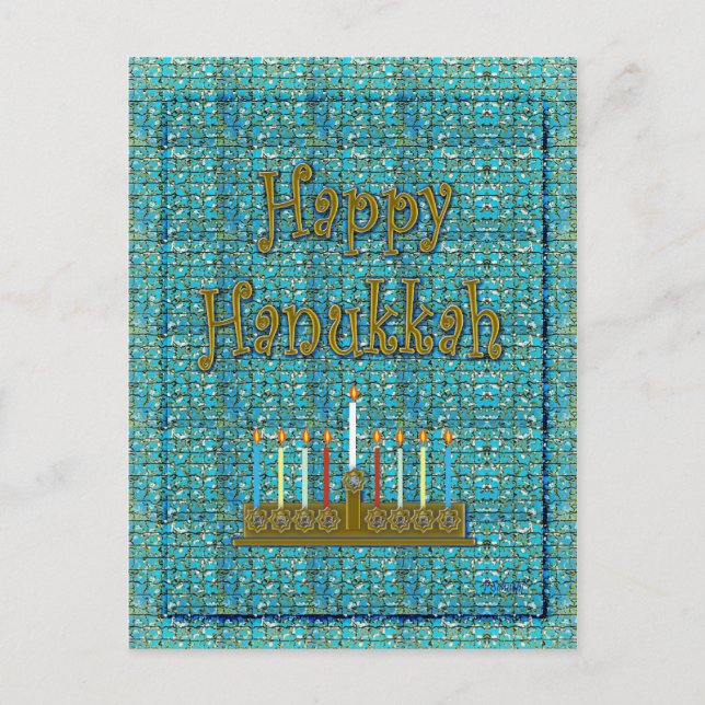 Cartes Pour Fêtes Annuelles Bonne Hanoukka (Devant)