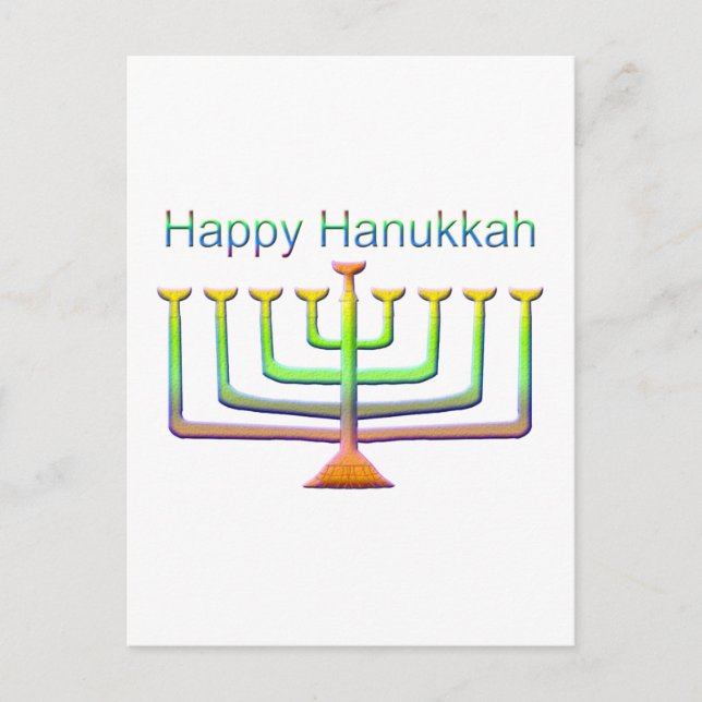 Cartes Pour Fêtes Annuelles Bonne Hanoukka (Devant)