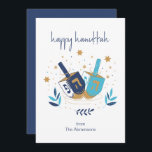 Cartes Pour Fêtes Annuelles Bonne Hanoukka Floral Dreidel Card (<br><div class="desc">Bonne Hanoukka Floral Dreidel Card. Personnalisez le texte personnalisé ci-dessus. Vous pouvez trouver d'autres éléments de coordination dans notre collection "Floral Hanoukka Menorah and Dreidel".</div>