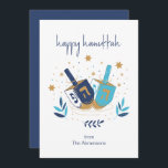 Cartes Pour Fêtes Annuelles Bonne Hanoukka Floral Dreidel Card (<br><div class="desc">Bonne Hanoukka Floral Dreidel Card. Personnalisez le texte personnalisé ci-dessus. Vous pouvez trouver d'autres éléments de coordination dans notre collection "Floral Hanoukka Menorah and Dreidel".</div>