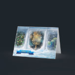 Cartes Pour Fêtes Annuelles Bonne Hanoukka. Scène de neige avec Menorah<br><div class="desc">Bonne Hanoukka en hébreu. Scène de neige avec Menorah Peinture Hanoukka Carte de voeux personnalisable en hébreu. Cartes et cadeaux correspondants disponibles dans la catégorie Fêtes juives / Hanoukka de notre magasin.</div>