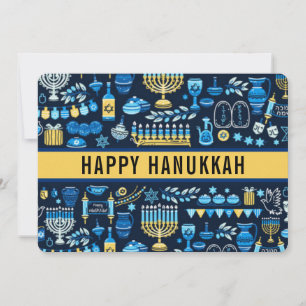 Cartes Pour Fêtes Annuelles Bonne Hanoukka Star de David Cute tendance