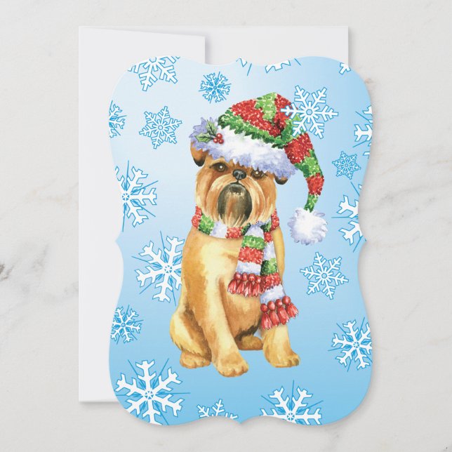 Cartes Pour Fêtes Annuelles Bonne Howlidays Brussels Griffon Holiday Card (Devant)
