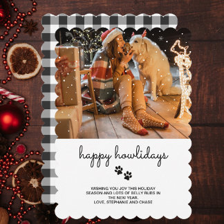 Cartes Pour Fêtes Annuelles Bonne Howlidays Pet Photo Holiday Card