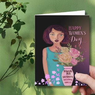 Cartes Pour Fêtes Annuelles Bonne Journée des Femmes   Femmes avec vase