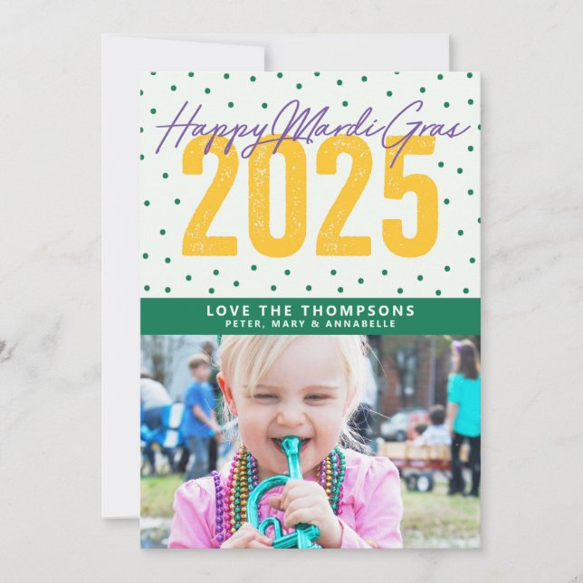 Cartes Pour Fêtes Annuelles Bonne Mardi Gras 2025 (Devant)