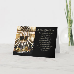 Cartes Pour Fêtes Annuelles Bonne nouvelle année Bonne santé Bonheur Champagne