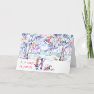 Cartes Pour Fêtes Annuelles Bonne nouvelle de grande joie