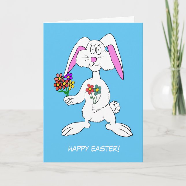 Cartes Pour Fêtes Annuelles Bonne Pâques à mon lapin de miel (Devant)