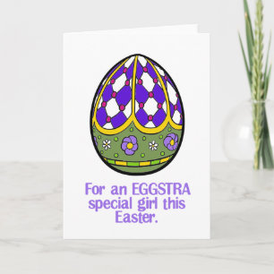 Cartes Pour Fêtes Annuelles Bonne Pâques À Une Fille Spéciale Eggstra