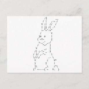 Cartes Pour Fêtes Annuelles Bonne Pâques ASCII Bunny Art