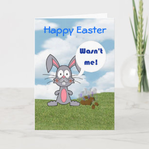 Cartes Pour Fêtes Annuelles Bonne Pâques avec humour lapin drôle