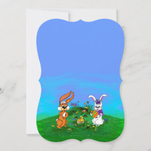 Cartes Pour Fêtes Annuelles Bonne Pâques ! Lapin avec lapin et poussin