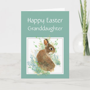 Cartes Pour Fêtes Annuelles Bonne Pâques mignonne Bunny Grand Petite-Fille Vac