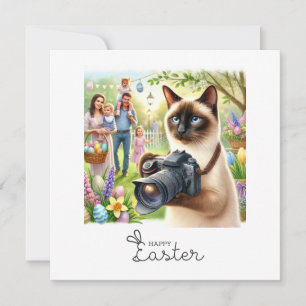 Cartes Pour Fêtes Annuelles Bonne Pâques pour photographe Amoureux des chats