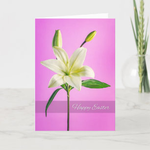 Cartes Pour Fêtes Annuelles Bonne Pâques Pour Toute Personne Belle Lys Blanche