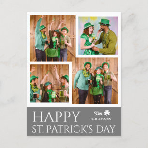 Cartes Pour Fêtes Annuelles Bonne photo de la famille Shamrock Jour de la Sain