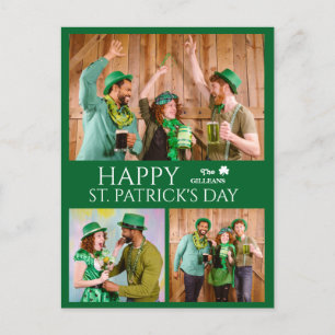 Cartes Pour Fêtes Annuelles Bonne photo de la famille Shamrock Jour de la Sain