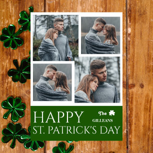 Cartes Pour Fêtes Annuelles Bonne photo de la famille Shamrock Jour de la Sain