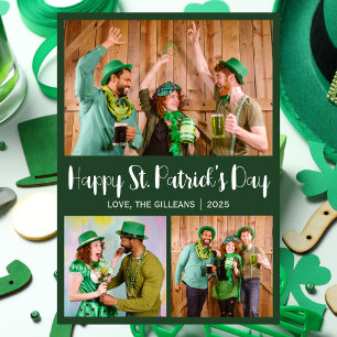 Cartes Pour Fêtes Annuelles Bonne photo de la famille Shamrock Jour de la Sain
