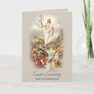 Cartes Pour Fêtes Annuelles Bonne prière religieuse Vintage de Pâques