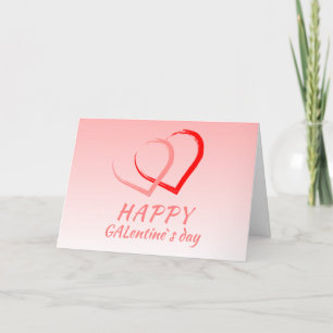 Cartes Pour Fêtes Annuelles Bonne Saint-Galentin's Day Pink Heart Friend