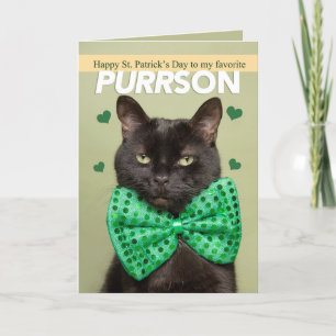 Cartes Pour Fêtes Annuelles Bonne Saint Patrick pour tous mignons Chat noir