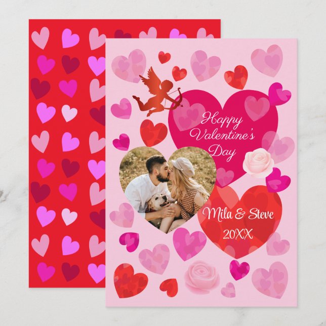 Cartes Pour Fêtes Annuelles Bonne Saint Valentin (Devant / Derrière)