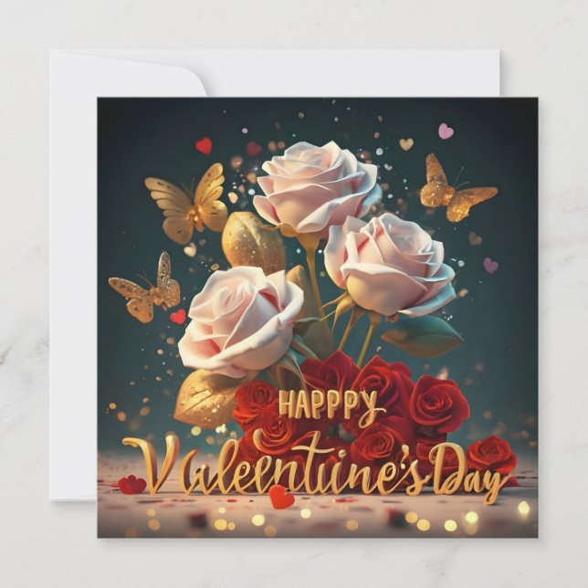 Cartes Pour Fêtes Annuelles Bonne Saint-Valentin (Devant)