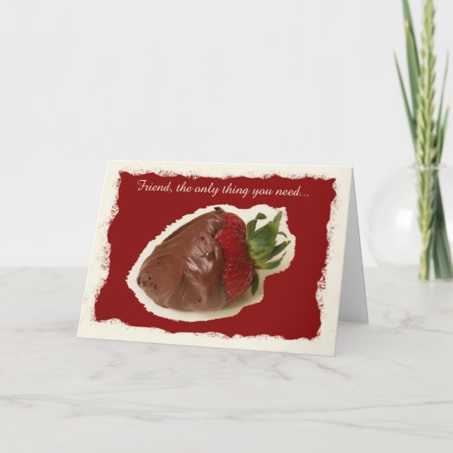 Cartes Pour Fêtes Annuelles Bonne Saint Valentin Ami Il s'agit de chocolat (Devant)