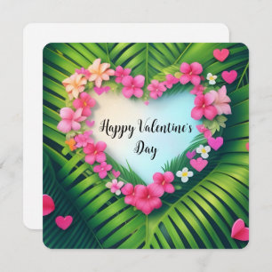Cartes Pour Fêtes Annuelles Bonne Saint Valentin Hawaiian Lei Heart