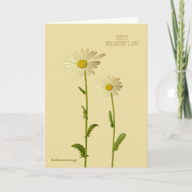 Cartes Pour Fêtes Annuelles Bonne Saint Valentin - marguerites (Devant)